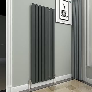 GY Bath Vertical Radiator Anthracite Flat Panel Designer 1600x544mm Double Modern Central Heating Rads
