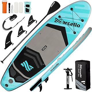 Paddle Board, Inflatable Stand Up Paddle Board, 10‘6/11' ×33"×6" Ultra-light SUP Board with Hand Pump, Leash, Repair Kit, Waterproof Phone Case and Waterproof Bag, Paddle Board for Adults