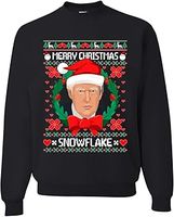 Wild Bobby Merry Christmas Snowflake Trump Ugly Christmas Sweater Unisex Crewneck Graphic Sweatshirt