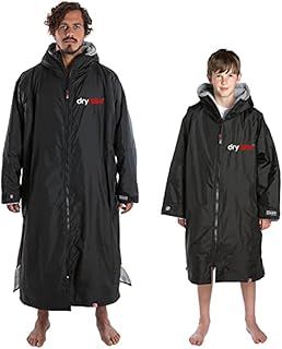 Dryrobe Advance Waterproof Changing Robe - LONG SLEEVE Oversized Change Robe Coat with Fleece Lining - Hooded Jacket for Beach, Wild Swimming, Surfing