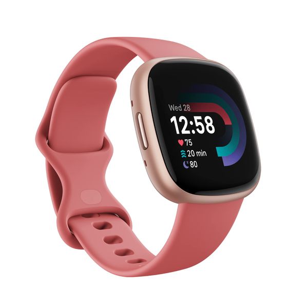 Fitbit Versa 4 Fitness Smartwatch With Built-in GPS And Up To 6 Days Battery Life - Compatible With IOS 15 Or Higher & Android OS 9.0 Or Higher, Pink Sand / Copper Rose Aluminium
