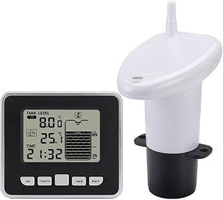 Liquid Level Meter, Oil Tank Level Monitor, Multifunctional Water Tank Level Gauge With Indoor Temperature Gauge