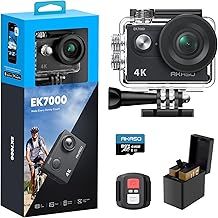AKASO EK7000 4K30FPS Action Camera with 64GB microSDXC Memory Card - 20MP Ultra HD Underwater Camera 170 Degree Wide Angle Waterproof Camera with Accessory Kit