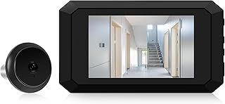 Matybobe Peephole Camera for Apartment Door 2MP LCD Digital Peephole Viewer 120 Degree Color Infrared Camera 1080P Door Monitor Built-in 1400mAh Battery Rechargeable（No doorbell, manual recording）
