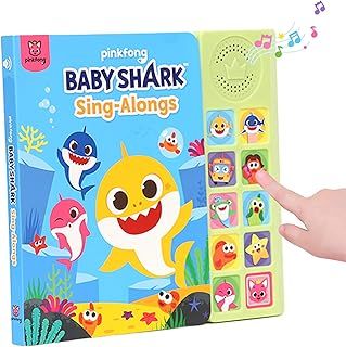 Baby Shark Sing-Alongs 10 Button Sound Book, Pinkfong Baby Shark Nursery Rhymes, Children's Sound Books, Interactive Learning Books for Toddlers, Learning & Education Toys, Baby Shark Gifts for Kids