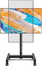 TVON TV Stand on Wheels for 13-50 Inch TVs, Height Adjustable Corner TV Stand Tall TV Floor Stand Portable Mobile TV Stand with Wheels Max. VESA 200x200mm, up to20kg, Black