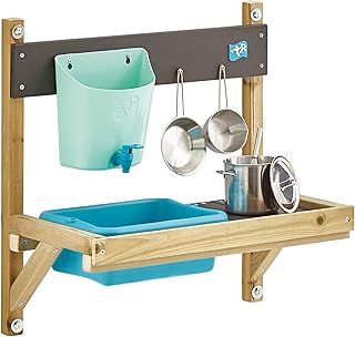 TP Toys, Early Fun Mud Kitchen Playhouse Accessory, Bolt on Mud Kitchen Attachement for a Playhouse, Includes Water Butt, Splash Tub, Pans, Mixing Whisk, Messy Play, 31 x 55 x 56 cm