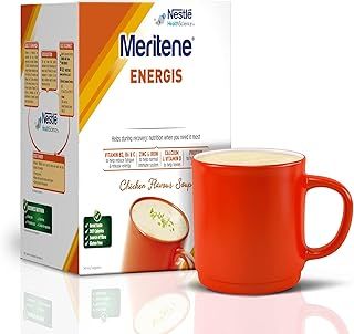 Meritene Energis Chicken | 50g Powder Sachets, Pack of 10 | Nutritional Support Mix with Proteins and Minerals | With Vitamin D, B & K