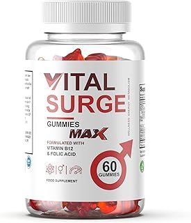Vital Surge MAX Testo Gummies for Men + Powerful Natural Ingredients - New & Sealed - 60 Gummies/Supplement Heaven