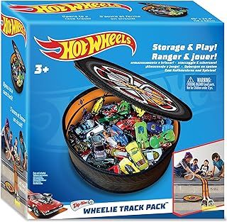 Hot Wheels PETERKIN Wheelie ZipBin Playmat and Storage | Storage for 100 cars and race track playmat! | Toy Cars & Motors | Ages 3+