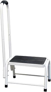 easylife Safety Step Stool | Step Stool with a Handrail for Support | Lightweight and Portable, Steady and Stable | Includes a Non-Slip Step Surface. Platform size: L26xW38xH28cm Handrail Height: 89cm