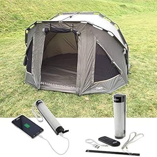 2 Man Fortress 3 Rib Bivvy NGT Carp Fishing Waterproof + Large Bivvy Light