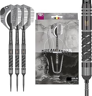 TARGET Darts Dimitri Van Den Bergh x ECHO 90% Tungsten Steel Tip Darts Set – Steel Tip Dart Set, Swiss Point Darts, SP Tool Included, Player Edition Dimi Dart Set