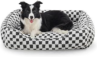FURTIME Medium Dogs Bed Dog Cat Bed Medium Pet Sofa Bed, Warm Lamb Fleece Medium Dog Bed, Washable Dog Bed For Corgi/Chihuahua/French Bulldog, 63x53x21cm