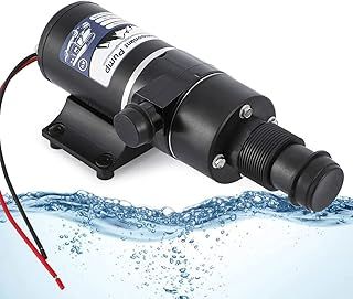 Mxmoonant 12V DC Macerator Pump, Waste Sewage Pump, 32 Lpm/min, 114W, with Four-Headed Blade, Overload Protection, Low Noise, for RV, Boat, Toilet, Kitchen, Aquaculture