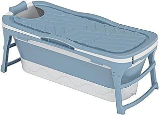 Iconique Collapsible Portable Bath Tub | Foldable Sauna, Shower, Cold Plunge, Outdoor Pool | 142cm x 60cm x 58cm | for Adults, Kids, Pets (Light Blue)
