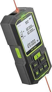 Dual Laser Measurement Tool, 393Ft/120M Bilateral Laser Measuring Tool, Rechargeable Laser Measure with Ft/in/M Multiple Units, Angle Sensor, Pythagorean Mode, Area and Volume