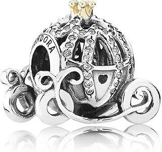 Bead Pandora 791573CZ woman silver and gold Disney Chariot of Cinderella