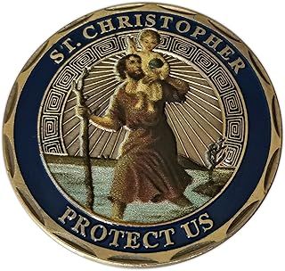 St.Christopher Patron Saint Of Travelers Commemorative & Collectible Coin for Luck & Protection