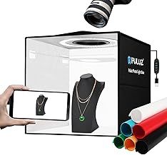 PULUZ Light Box Photography 30CM Photo Box Studio Tent Portable Foldable Box Kit for Photography Small Items Jewellery with + 6 PVC Backdrops + Light Diffuser+Reflection Board
