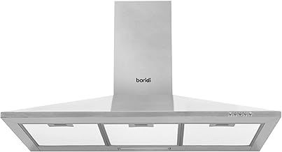 Baridi 90cm Chimney Style Cooker Hood with Carbon Filters, Stainless Steel - DH127