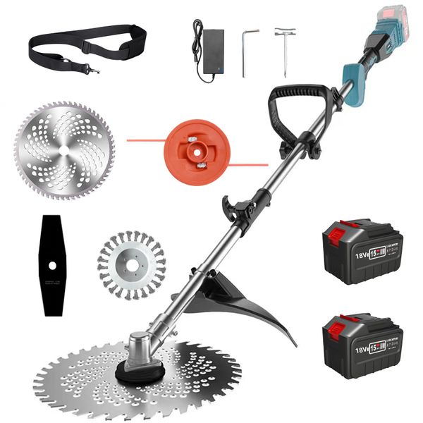 Cordless Strimmer for Makita Battery, Garden Strimmer with 2 batteries