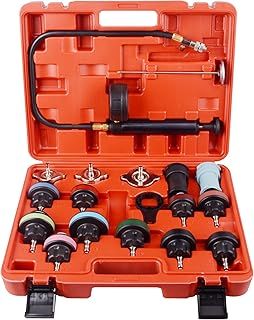 18 Pcs Radiator Pressure Tester Tool Kit Cooling System Testing Tool Vacuum Vehicle Universal for Most Car Brands