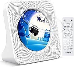 CD Player for Home Desktop CD Player with Speakers CD Players Bluetooth 5.0 with Remote Control Dust Cover Display FM Radio Timer USB AUX Headphone Port