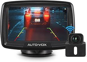 AUTO-VOX CS2 Digital Wireless Reversing Camera kit, Stable Signal Rear Camera, Super Night Vision Backup Camera and 4.3" Rear View Monitor for Vans,Trucks,Camping Cars,RVs