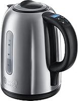 Russell Hobbs Electric Kettle (For Hot Water, Tea or Coffee, 1.7L, Brushed stainless steel, Quiet boil & digital temperature technology, Perfect pour) Digital Quiet Boil 21040