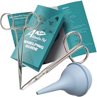 Alpha Dog Essential Puppy Kitten Whelping Kit Supplies Bulb Aspirator Multi-Coloured