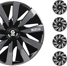 Sparco SPC1591BKGR wheel covers Lazio 15-inch black/grey