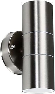 MiniSun | Modern Stainless Steel Up/Down Security Wall Light | Outdoor Wall Lights, Home Décor & Improvement Essential