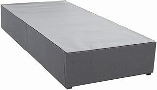 Panana Grey Divan Double Bed Linen Fabric Divan Bed Frame With/without Headboard Storage Drawers (No Headboard, No Drawer, 3FT Single)