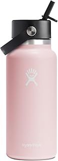 Hydro Flask - Water Bottle 946 ml (32 oz) - Vacuum Insulated Stainless Steel Water Bottle with Flex Straw Cap - Wide Mouth - Trillium