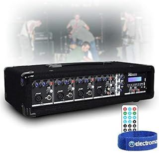 PDM-C405A Bluetooth PA Mixer Amplifier – Portable 4 Channel 800W PA Mixer Amp with EQ, MP3 Player, USB/SD, Echo & Remote for DJ, Bands & Events