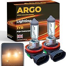 Argo H11 Headlight Bulb 55w Halogen 2500k 12v PGJ19-2 Front Fog Light Bulb Lamp Car Van Main Dipped High Low Beam Bright H11 711 Car Headlight Bulb H11 Bulb