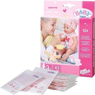 BABY born 779170 Food Sachets for Doll - Easy for Small Hands, Creative Play Promotes Empathy and Social Skills, For Toddlers 3 Years and Up - Includes 12 Sachets