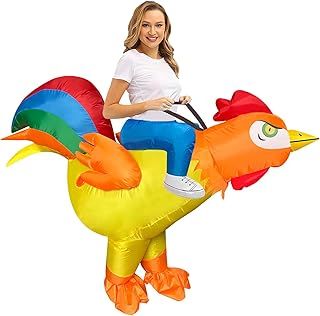 Silom Inflatable Costume Chicken Halloween Costumes Adult Kid Inflatable Costumes for Men Women Blow up Costumes Funny Fancy Dress Party