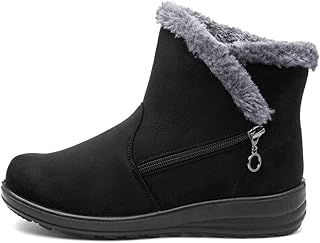 Cushion Walk Olivia Womens Black Faux Fur Boot