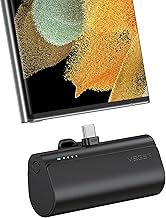 VEGER 5000mAh Mini Power Bank,20W Fast Charging Portable Charger USB C Battery Pack Compatible with USB C Phones Samsung Huawei Pixel and More,Black