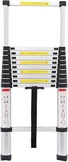 10.5Ft 3.2M Extendable Alminium Ladders Telescopic Folding Extending Portable 11 Steps Loft Extension Ladder DIY Multi Purpose Ladder UK Stock