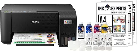 Dye Sublimation A4 Printer Bundle - Windows Compatible with Epson ET1810 inc. Printer and Inktec Sublinova Inks