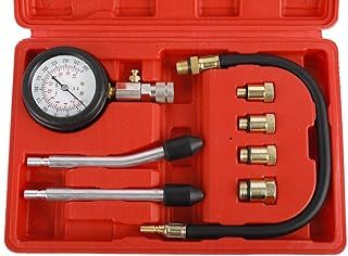 BOOMSTART 8PCS Petrol Engine Cylinder Compression Tester Tool Kit, M10/M12/M14/M18 Compression Gauge Pressure Test Diagnostic Tool Set, Automotive Tool for Car Motorcycle