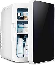 Mini Fridge for Bedrooms 10L/12 Cans with AC/DC Powered, Quiet Mode, Small Skincare Portable Beauty Fridge for Cosmetic, Office or Car, Black