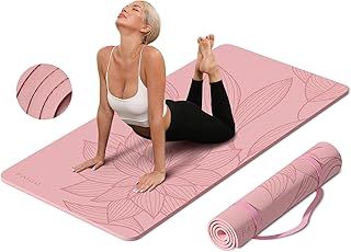 Large Yoga Mat-72’x36’x0.4’ Extra Width ＆ Thick,Comfortable,Non-Slip Exercise Mat-Works Great on All Floor for Stretching,Yoga Studio,Gym or Home Workouts