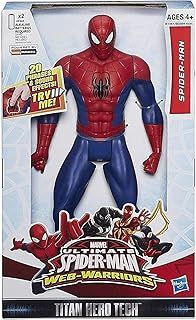 Hasbro Marvel Ultimate Spiderman Titan Hero Tech 12 Inch Talking Figure,Red