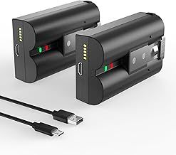 Pack of 2 V4 Battery for Video Ring, 7200 mAh Super High Capacity Li-ion Replacement Battery Compatible with Video Doorbell 2/3/3 Plus/4, Doorbell 3 Plus, Stick Up Cam (2nd & 3rd Gen) and Spotlight