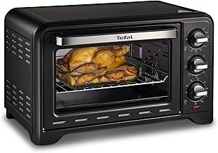 Tefal Mini 19L Oven Optimo With Rotisserie, 120min Timer, 8 Cooking Functions, Up to 240 Degrees, Roasting, Baking, Stainless Steel, Black, 1380W, Students, Caravan OF445840