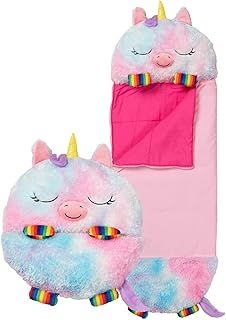 Happy Nappers Kids Sleeping Bag - Plush Toy, Comfy Sleeping Bag & Fluffy Pillow All in One